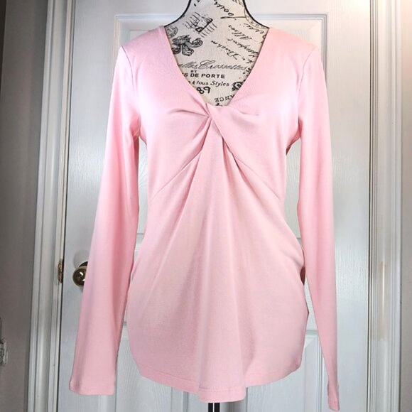 H&M Mama Maternity Top Tee Blouse Pullover Long Sleeve Pink Women's Size M NWT - Picture 15 of 16